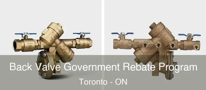  Back Valve Government Rebate Program Toronto - ON